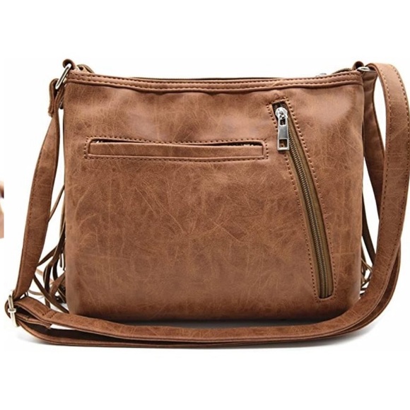 🆕COUNTRY Western Cowgirl Style Fringe Leather Cross Body Concealed Carry Purse - Picture 4 of 6